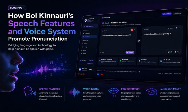 How Bol Kinnauri's Speech Features and Voice System Promote Correct Pronunciation