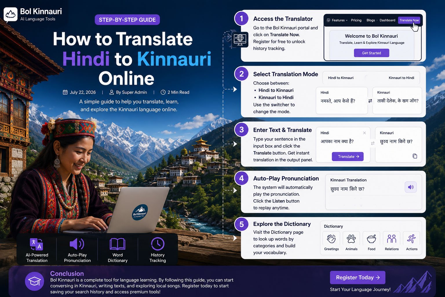 Step-by-Step Guide: How to Translate Hindi to Kinnauri Online